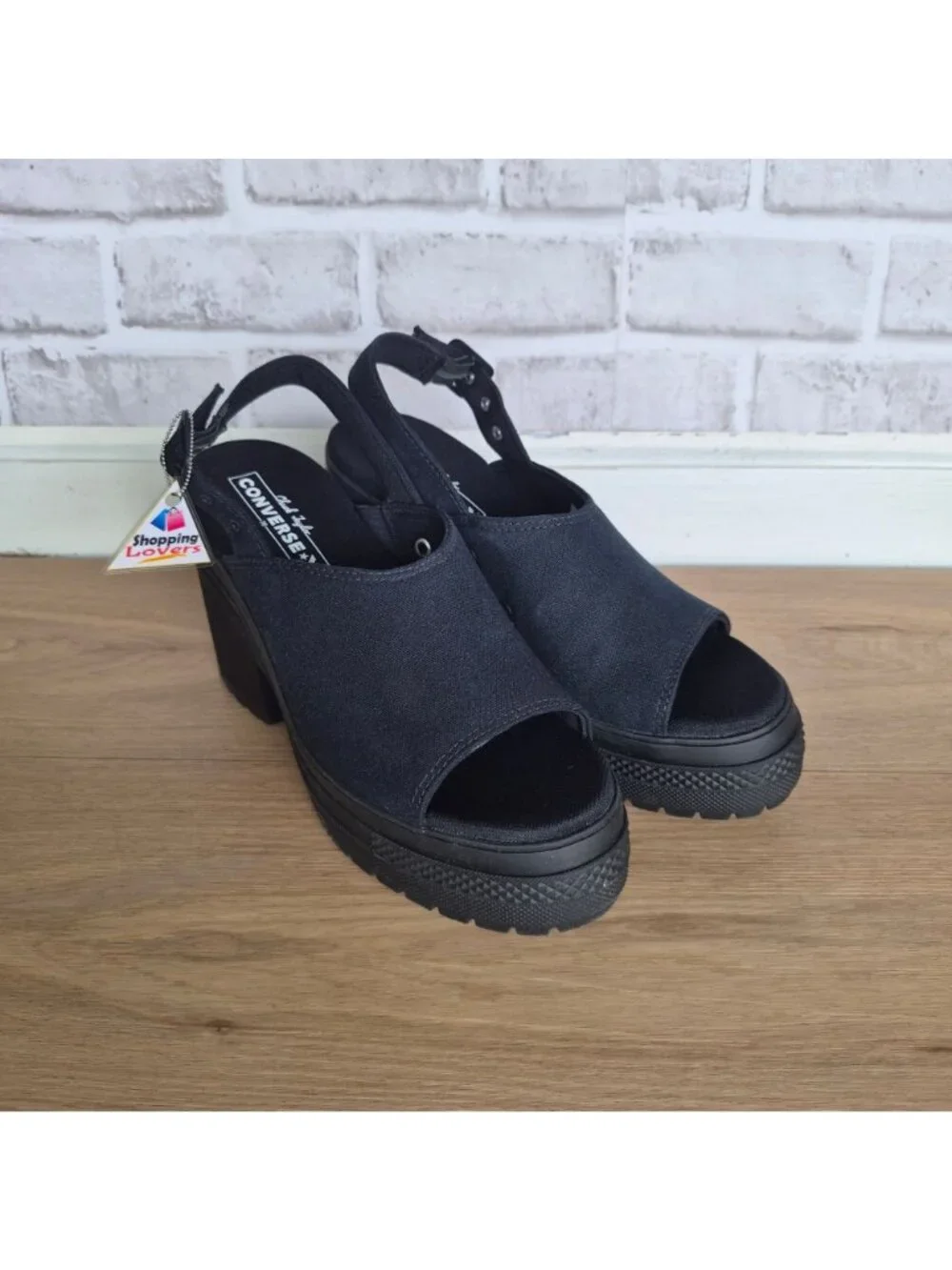 ⭐Converse Chuck 70 De Luxe Heel Platform Sz 5.5 Men's shoes Sandal Black A12567F